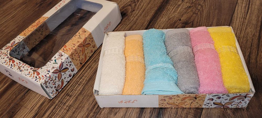 Sprzedam zestaw  6 egipskich ręczniczków w pastelowych kolorach