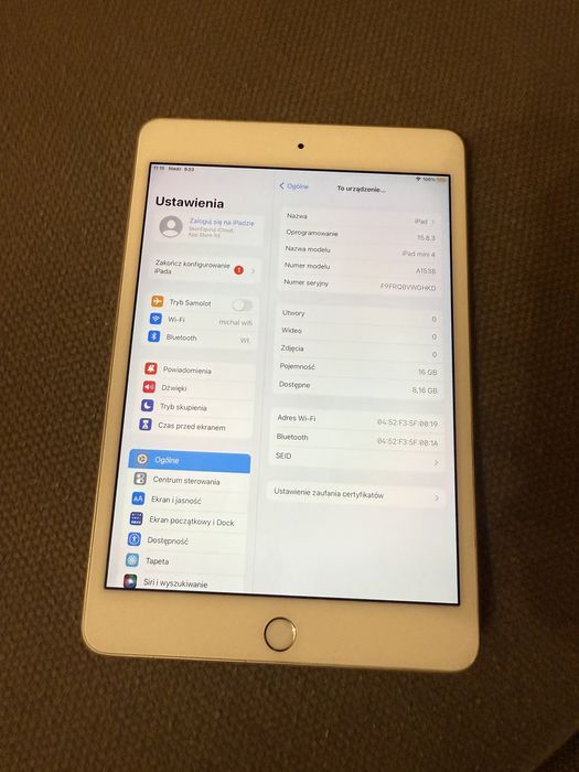 Ipad mini 4 A1538