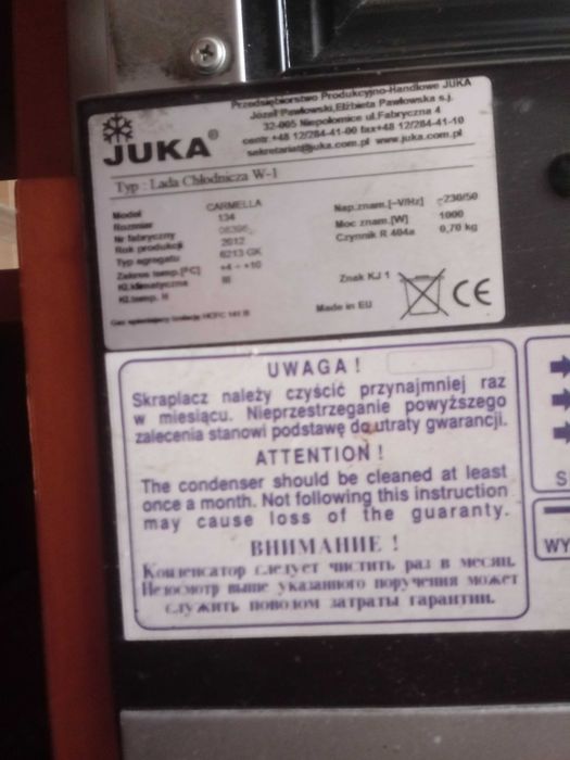 witryna cukiernicza juka
