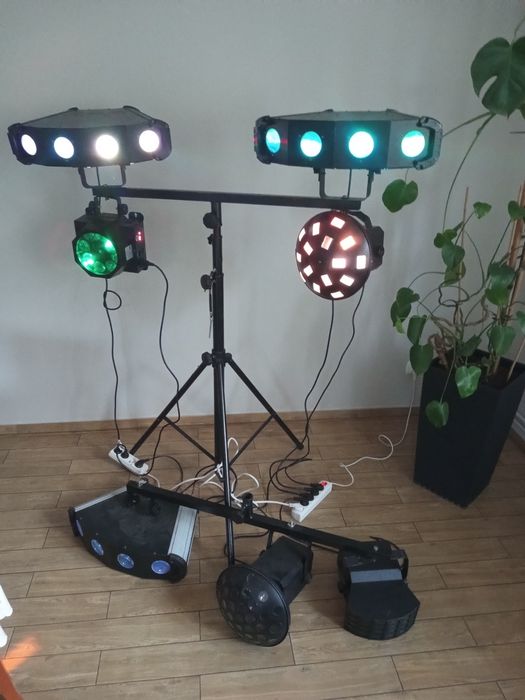 Lampy LED retro 7szt używane  dj zespół itp
