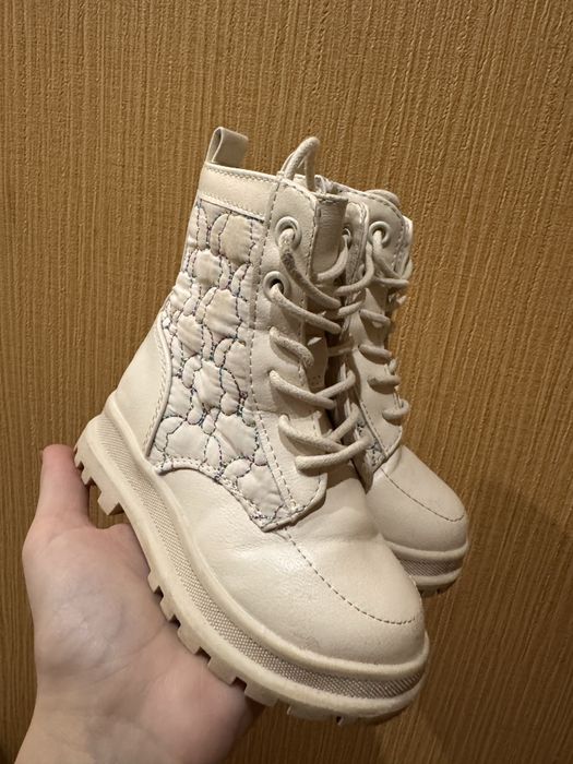 Чобітки ботінки 21 22 осінь на дівчинку білі бежеві