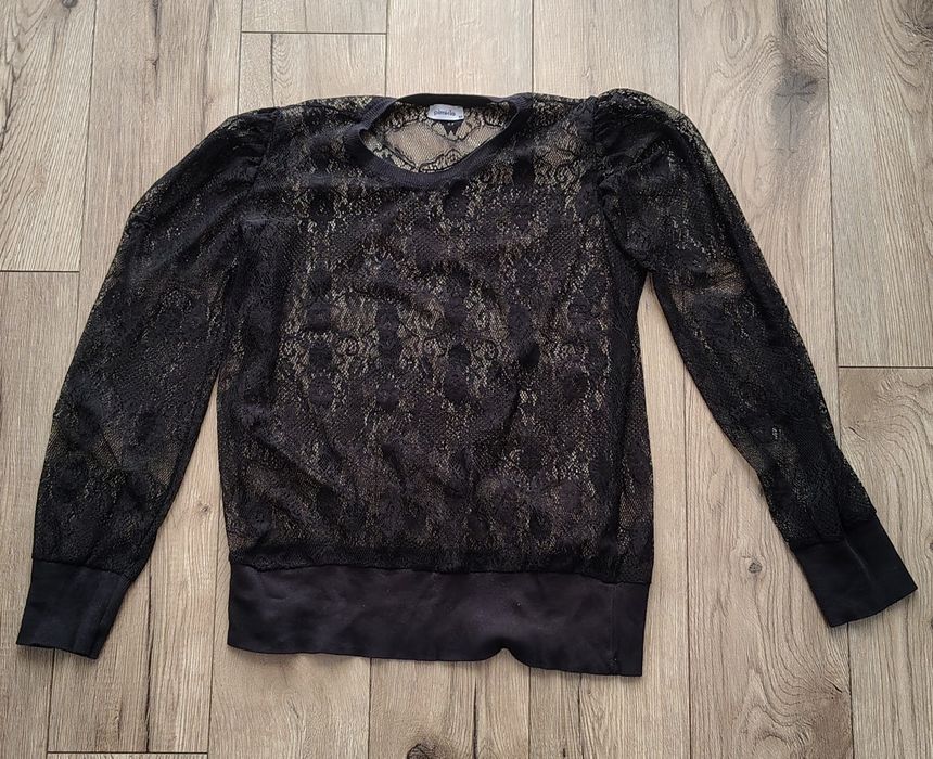 Koronkowa bluzka damska czarna M