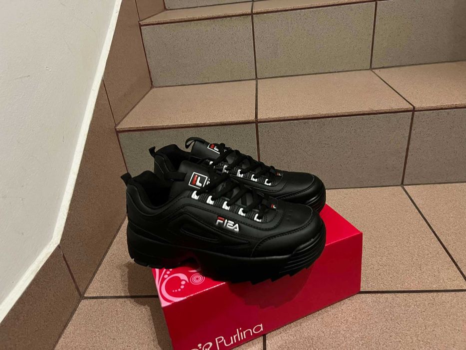 Sneakersy Damskie Czarne Nr 38