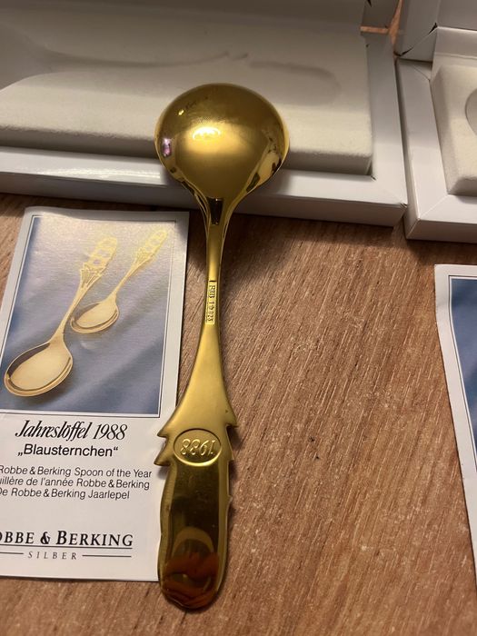Robbe & Berking 925 komplet łyżek kolekcjonerskich Made in Germany