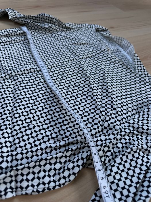 Zara woman damska bluzka elegancka biały czarny wzory