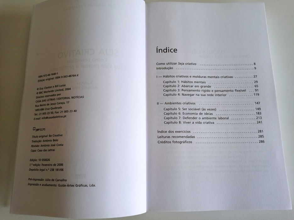 Livro Seja Criativo