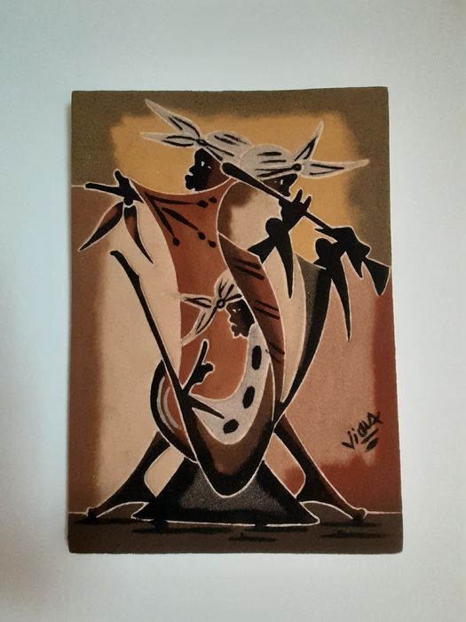 Pintura em areia do Senegal