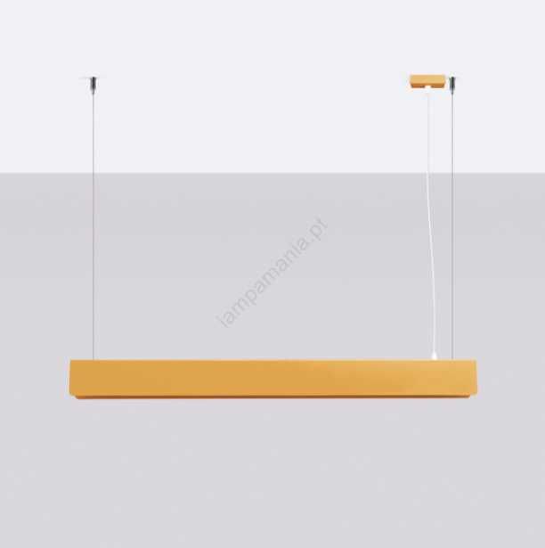 Candeeiro suspenso LED dourado