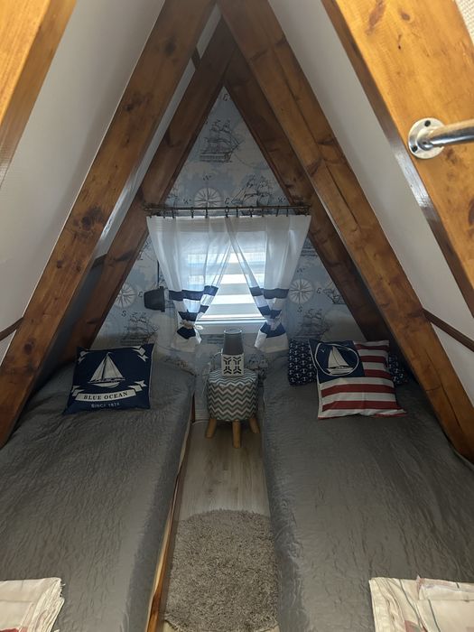 Domek nad jeziorem Symsar -Warmia i Mazury prywatny pomost łódka kajak