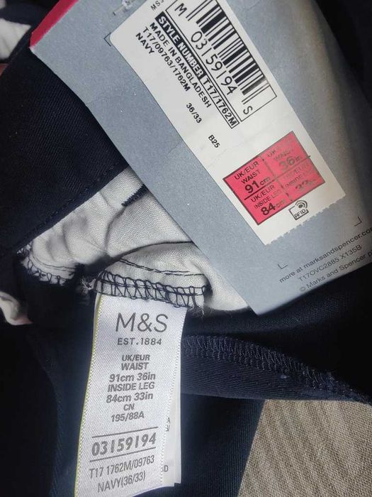 Джинсы (chino Marks&Spencer United Kingdom w36 stretch navy.
