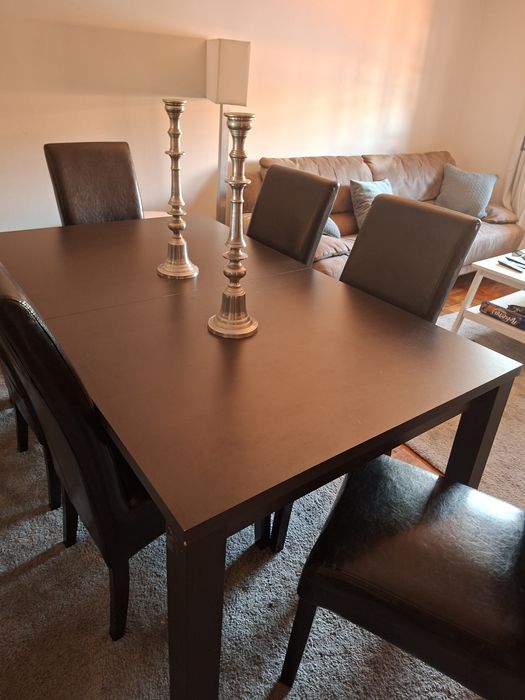 Conjunto mesa e 6 cadeiras sala óptimo estado 300€ Cascais