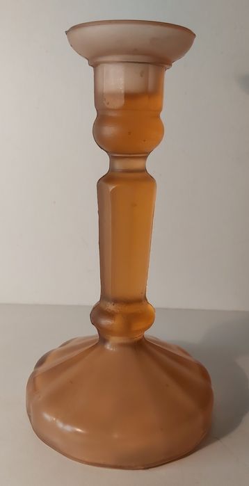 Candelabro vidro fosco Vintage