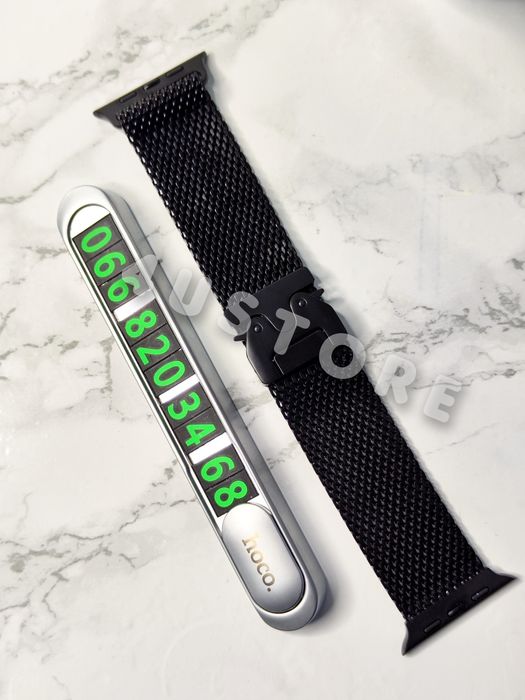 Ремешок Titanium Milanese Loop на Apple Watch 44 45 49 металлический