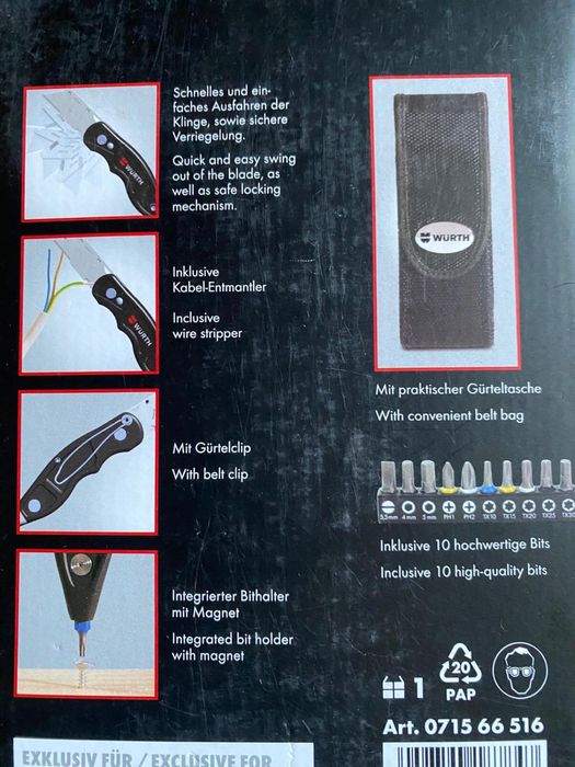 X-ato com pontas Wurth