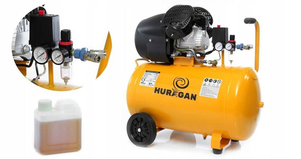 Huragan Kompresor 100L 2T Olejowy M88003