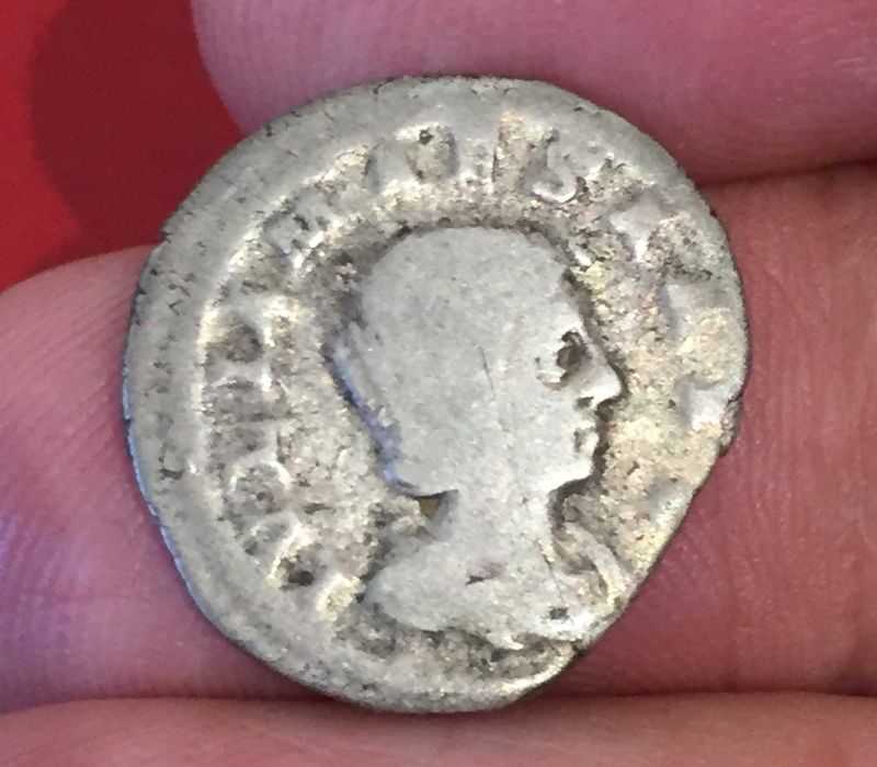 moeda romana JULIA MAESA [218-224] Rev/FECVUNDITAS AVG - prata
