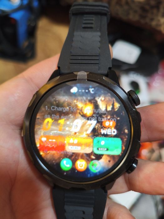 Тактические смарт часы 1400mAh,GPS, NFC, Compass, Amoled.
