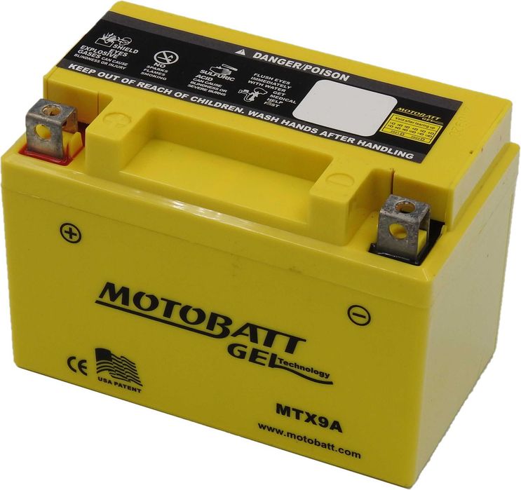 Akumulator motocyklowy żelowy MOTOBATT 12V 9Ah MTX9A YTX9-BS