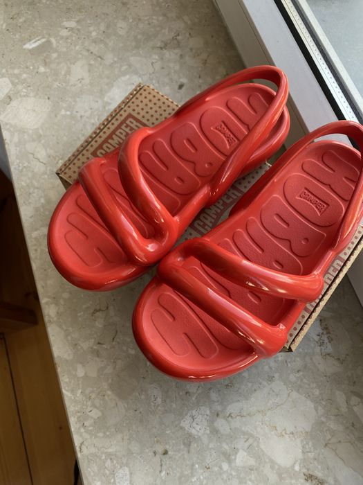 Sandały Camper kobarah flat bright red