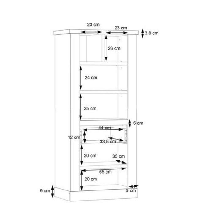 Conjunto Vitrine dupla 2 portas + Estante VERONA (Conforama)