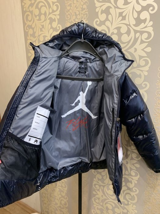 Пуховик темно синий Jordan  Детский Взрослый Зима ДемиСезон. 104-152