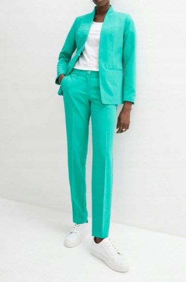 B.P.C garnitur kostium damski spodnium (2-elementy) szmaragdowy zielon