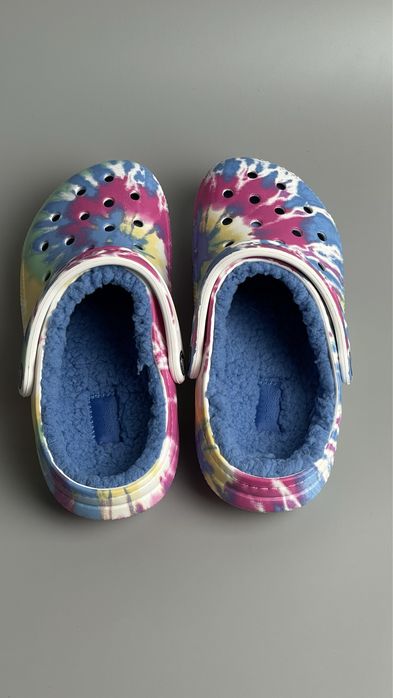 Тапочки, крокси Crocs Classic Lined Tie Dye Clog Оригінал! НОВІ