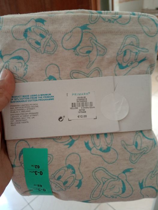 Pijama bebe verão  03 meses do pato Donald