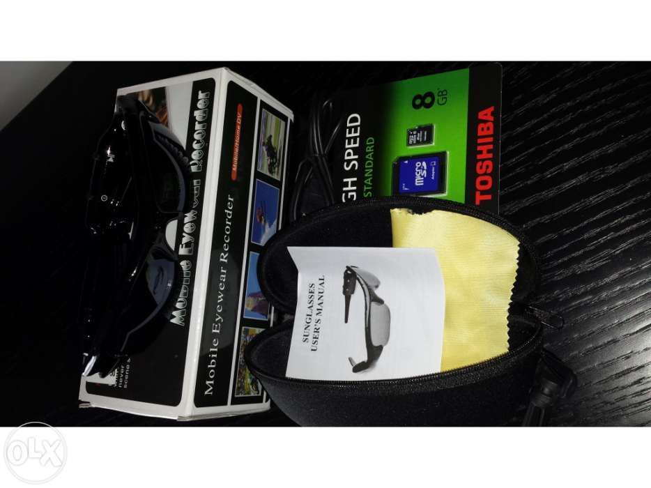 Oculos sol espião espia com camera oculta discreta camara camuflada ca