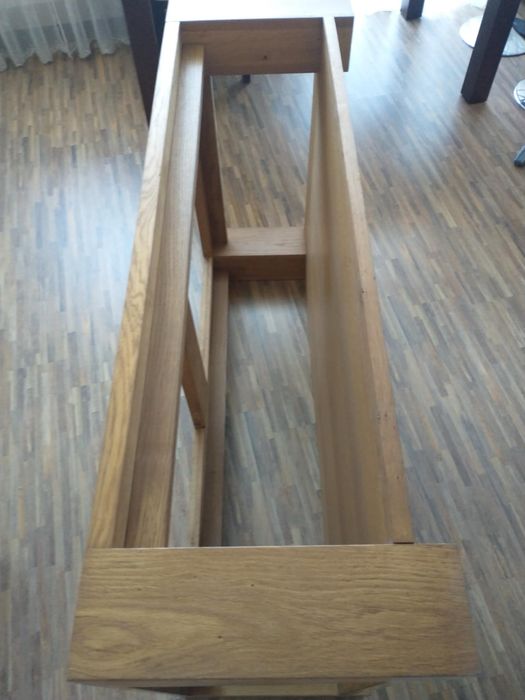 Stolik dębowy ława, lite drewno dębowe