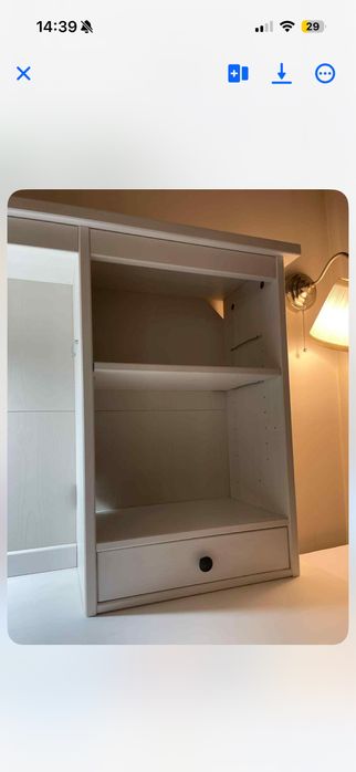 Na sprzedaż białe biurko z nadstawką .