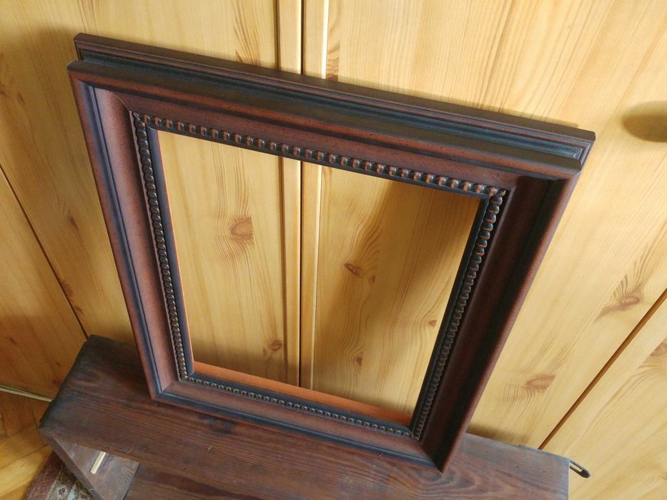 Drewniana brązowa rama do obrazu