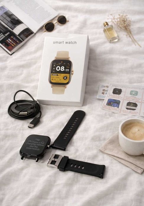 Smartwatch z Bluetooth – Inteligentny Zegarek z Pulsometrem,