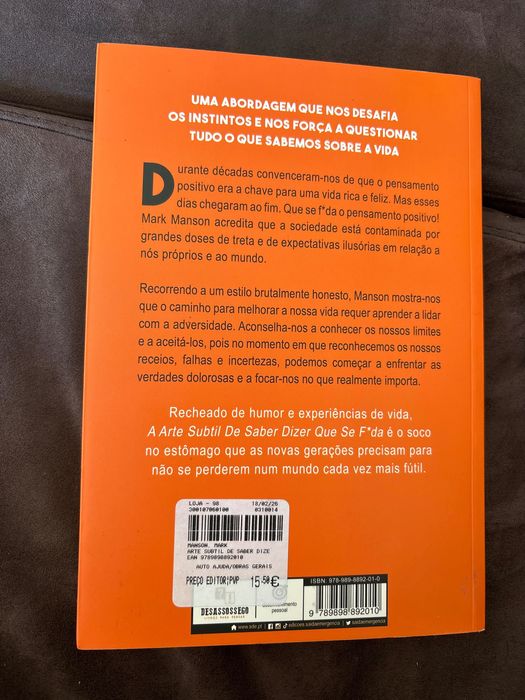 A Arte Subtil de Saber Dizer Que Se F*da - Mark Manson