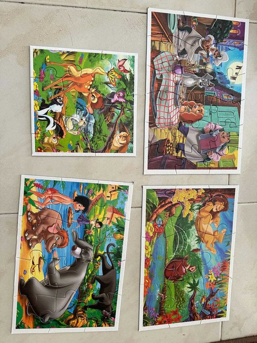 Disney Rei Leao Bambi Dama Vagabundo Livro puzzles timon pumba jogos
