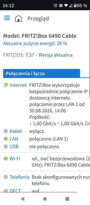 Router FRITZ!Box 6490 Cable