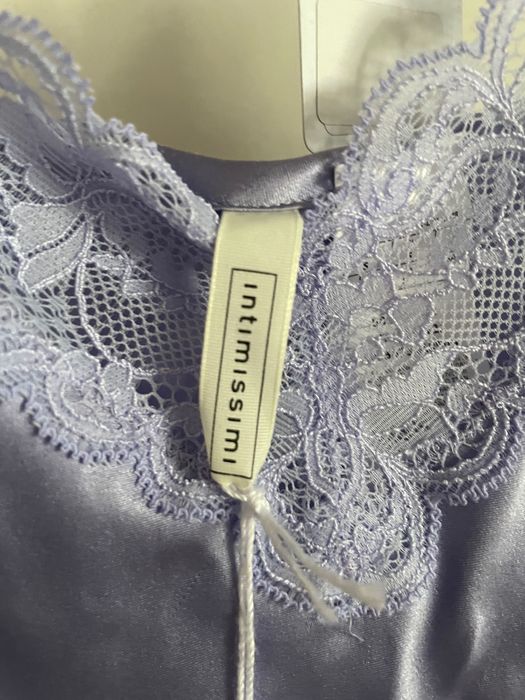 NOWA metki Koszulka do spania brazyliany S/M lawendowy niebieski halka
