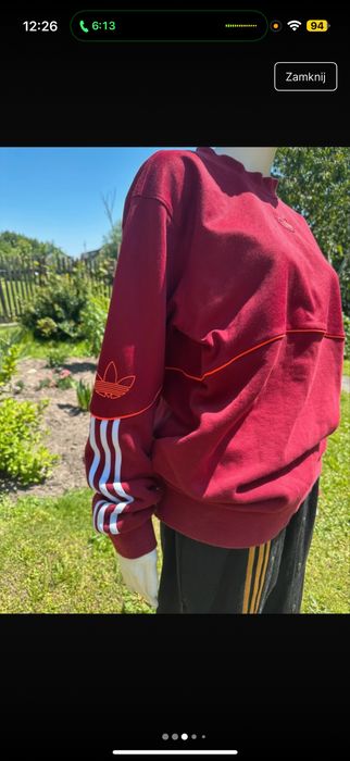 Bluza adidas bordowa