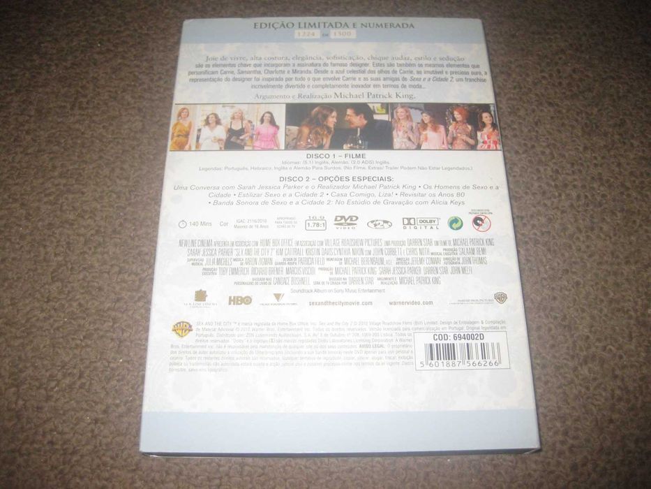 "Sexo e a Cidade 2" Edição Limitada e Numerada com 2 DVDs/Slidepack!64739410203138121