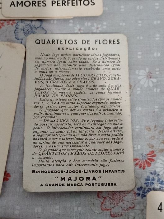 Quarteto de Flores jogo antigo