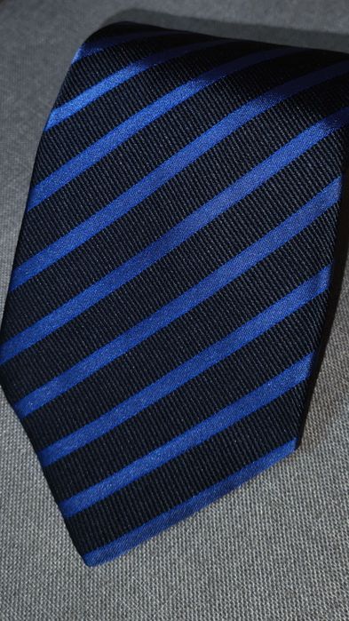 Чоловіча краватка чорно-синя Kiton Napoli, Італія