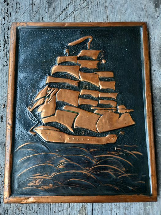 Obraz z blachy miedzianej- Antyk