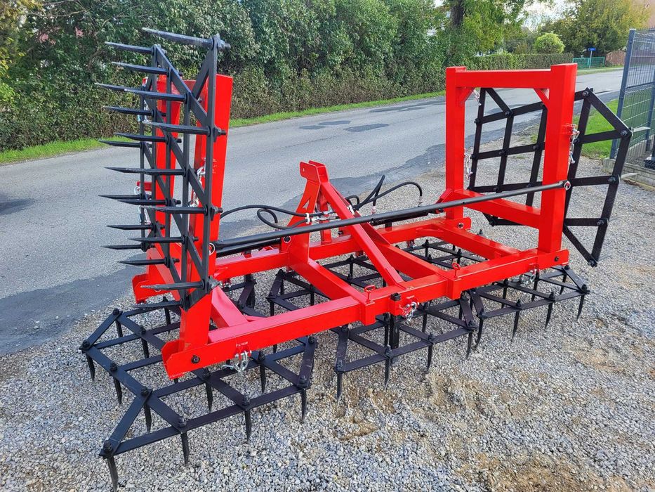 BRONY HYDRAULICZNIE składane ciężkie -5pól -2 siłowniki-20 ząb agregat