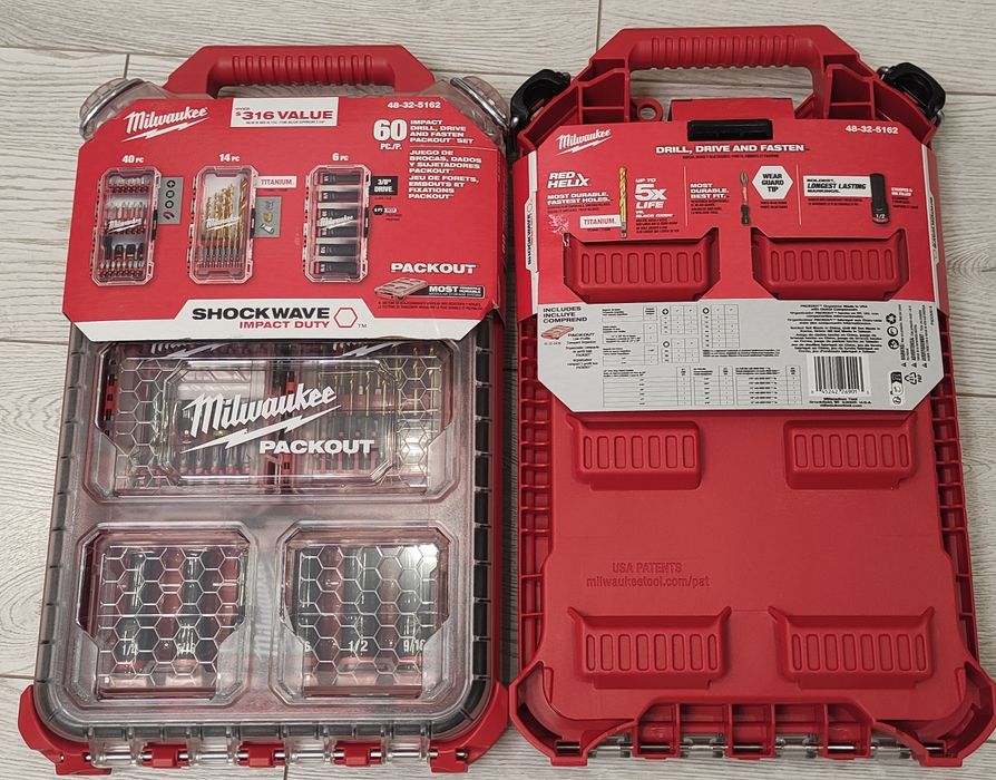 Набір біт,сверл,головок Milwaukee 48-32-5162 SHOCKWAVE Impact Дриль