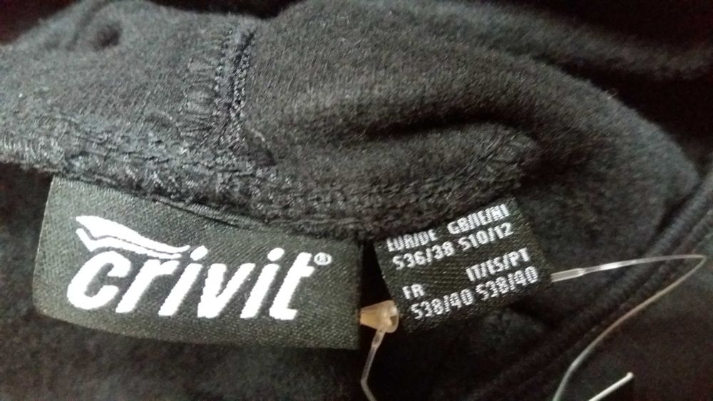 Nowa Crivit bluza termoaktywna rozm. 36/38 z kapturem i golfem kominem