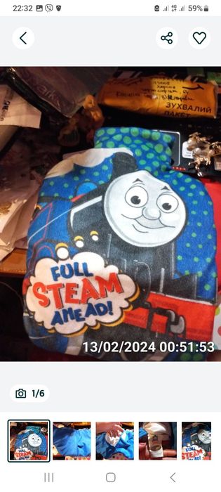 Быт чехол для обычной резиновой грелки паровозик томас