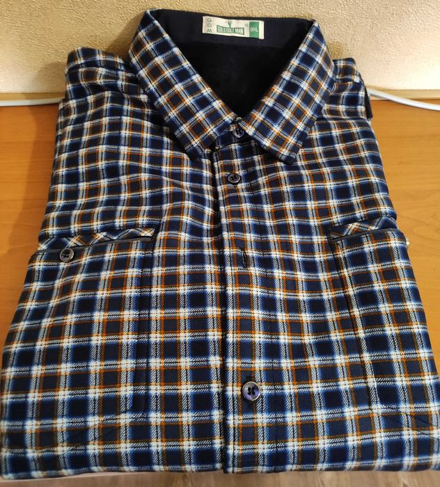 НОВАЯ мужская рубашка на флисе