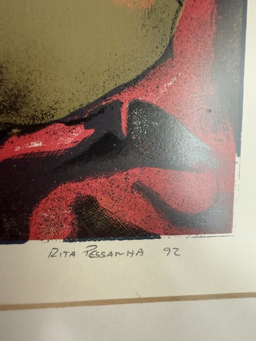 Serigrafia numerada de triptico de Rita Pessanha