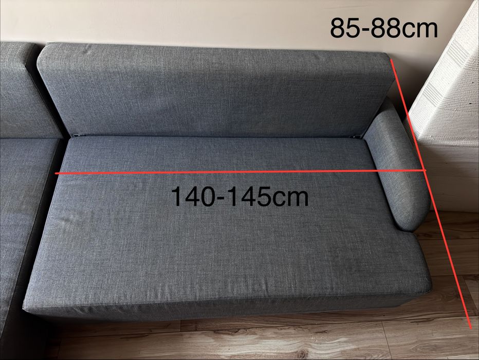 Narożnik rozkładany sofa Ikea