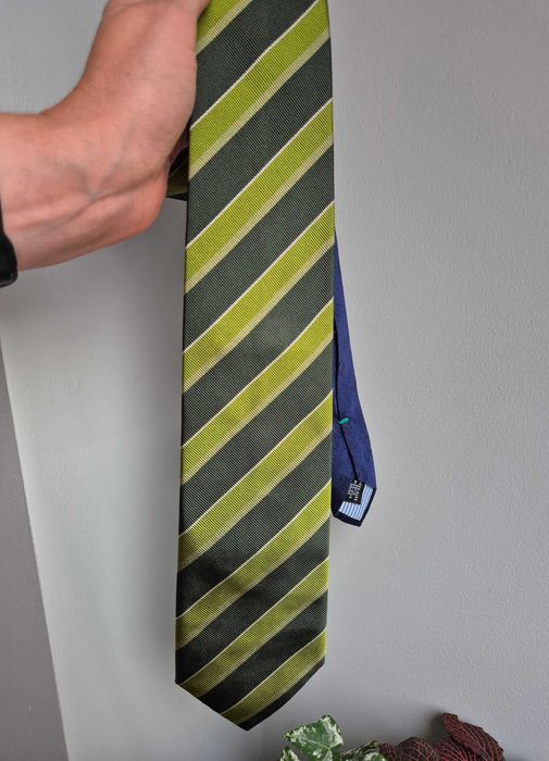 Jedwabny krawat Tommy Hilfiger vintage, 100% jedwab